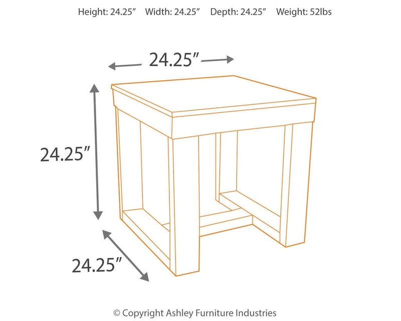 Ashley Furniture Watson Table Set with two modern wooden tables, featuring sleek design and dark finish.