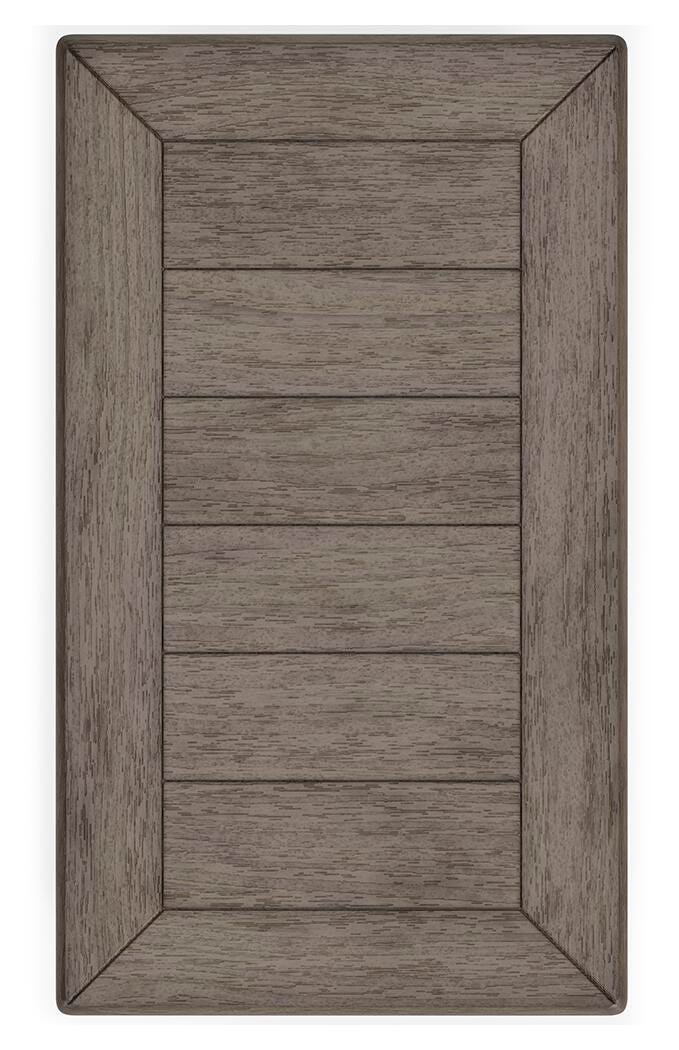 Ashley Furniture Bolanburg end table with a wooden top and sleek design, perfect for placing beside a chair or sofa.
