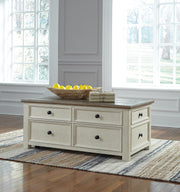 Bolanburg Ashley Furniture occasional table set with two matching wood tables featuring a warm finish and simple design.