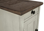 Bolanburg Ashley Furniture occasional table set with three wooden tables featuring dark finish and modern design details.