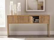 Ashley Furniture Ella Grove Console sofa table with open design, showcasing a modern wooden finish and sleek style.