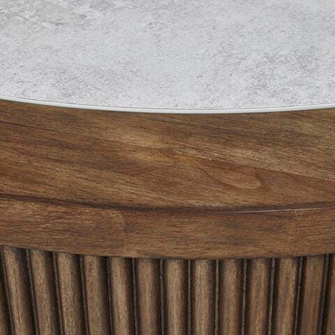 Ashley Furniture Hadonna coffee table, cocktail style with dark wood finish, featuring a sleek rectangular design and sturdy legs.