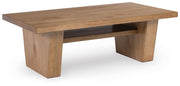 Ashley Furniture Kristiland occasional table set featuring three stylish tables with wooden finishes and modern design.