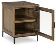 Ashley Furniture Torlanta occasional table set with open-angle design, including multiple nesting tables in a modern wood finish.