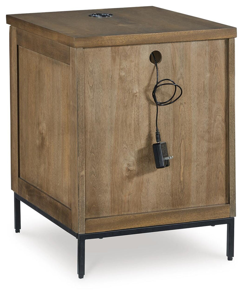 Ashley Furniture Torlanta occasional table set with three stylish tables featuring dark wood finishes and modern design.