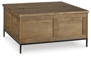 Ashley Furniture Torlanta occasional table set with three elegant tables featuring dark wood finish and modern design.