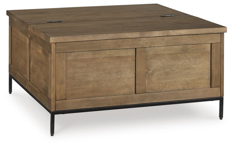 Ashley Furniture Torlanta occasional table set with three elegant tables featuring dark wood finish and modern design.