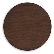 Ashley Furniture Korestone end table with a sleek wooden top and modern design, perfect for living room or bedroom decor.