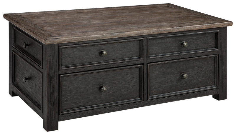 Ashley Furniture Tyler Creek Table Set featuring a wooden dining table and matching chairs with a warm finish.