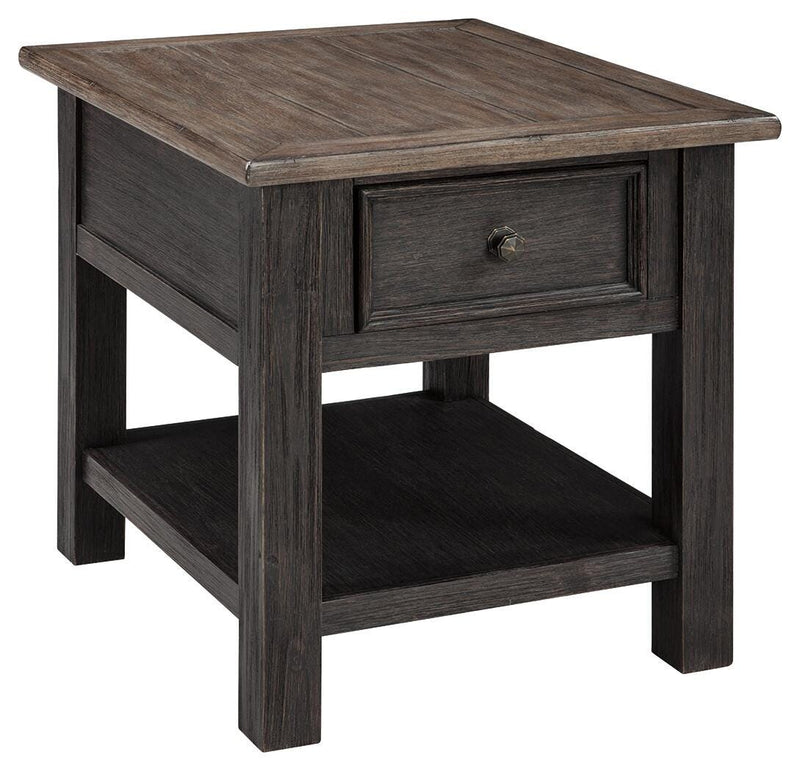 Ashley Furniture Tyler Creek table set with a wooden table and matching chairs, featuring a warm finish and classic design