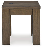 Ashley Furniture Rosswain occasional table set with two elegant side tables featuring wood finish and modern design.