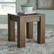 Ashley Furniture Rosswain occasional table set featuring two stylish tables with wood finishes and modern design.