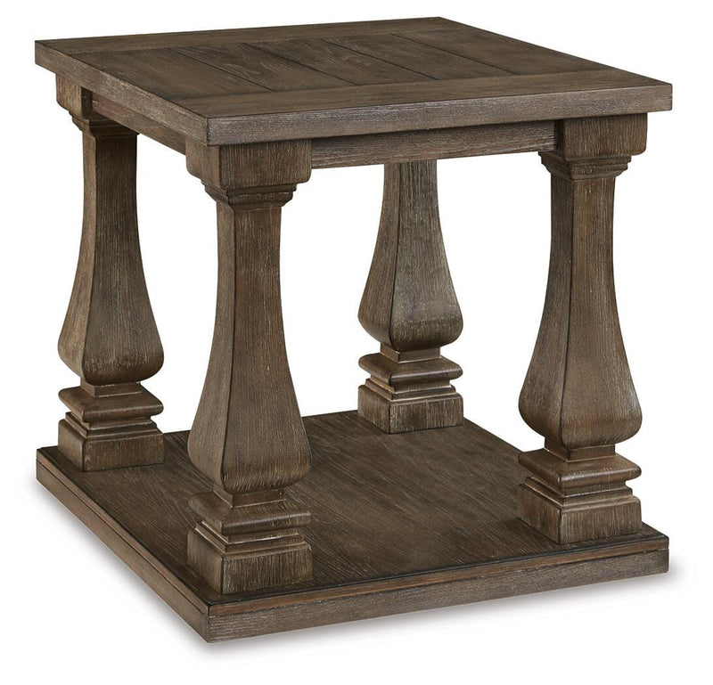 Ashley Furniture Johnelle Occasional Table Set with multiple tables featuring a modern design and wooden finishes.