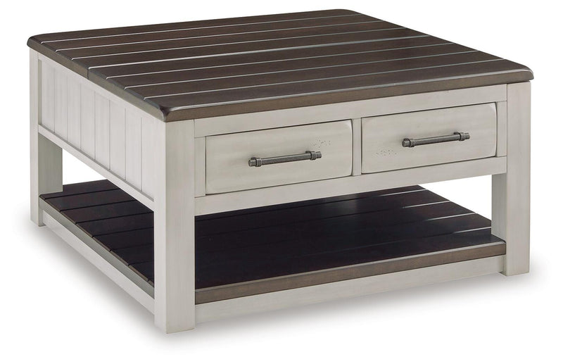 Ashley Furniture Darborn Occasional Table Set with round tables and modern design, viewed from an angled close-up.