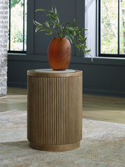 Ashley Furniture Camdill End Table showing a stylish wooden surface with a modern design and sturdy legs.