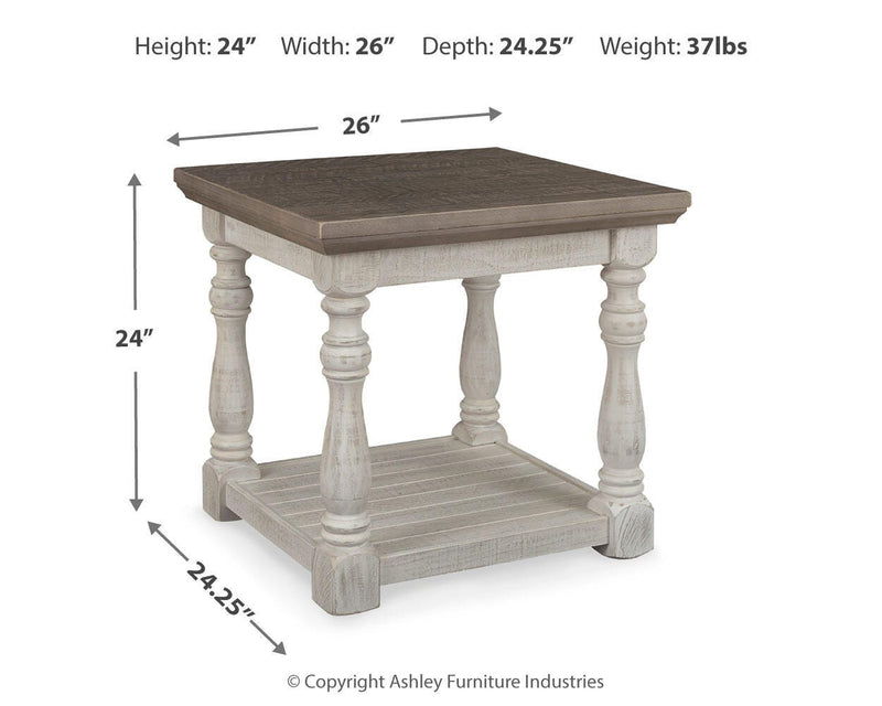 Ashley Furniture Havalance occasional table set with two modern wooden tables featuring clean lines and a stylish design.