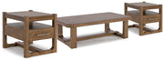 Ashley Furniture Cabalynn occasional table set featuring two stylish tables with wood finish and modern design.