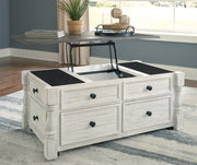 Ashley Furniture Havalance Occasional Table Set featuring two modern wood tables with sleek legs and a minimalist design.