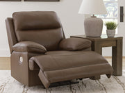 Ashley Furniture VonRyan Power Recliner in open position, showcasing plush upholstery and reclining mechanism.