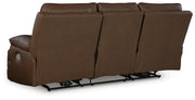 Ashley Furniture VonRyan power reclining sofa with plush cushions and a modern design, shown from the back view.