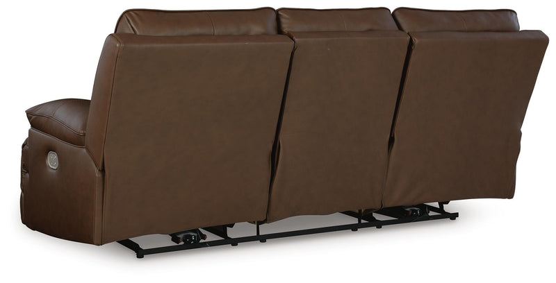 Ashley Furniture VonRyan power reclining sofa with plush cushions and a modern design, shown from the back view.