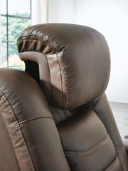 Ashley Furniture high impact power recliner with adjustable headrest, featuring plush upholstery and modern design.