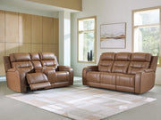 Ashley Furniture Knightington living room set with sofa and armchair, featuring plush cushions and neutral upholstery.