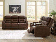 Ashley Furniture Knightington living room set featuring a sofa and loveseat with plush fabric and classic design.