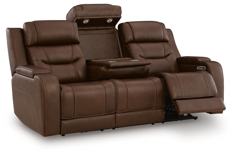 Ashley Furniture Knightington living room set with open sectional sofa and plush cushions, shown from an angled view.