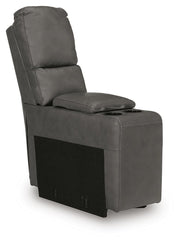 Ashley Furniture Bleckley power reclining sectional shown from a side angle, featuring plush cushions and reclining seats.