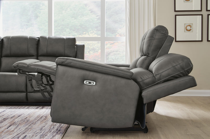 Ashley Furniture Bleckley reclining living room set with a sofa and loveseat, featuring plush cushions and zero gravity recliners.