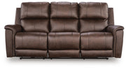 Ashley Furniture Bleckley reclining living room set with sofa and loveseat, shown with head-on view of plush upholstery and reclining features.