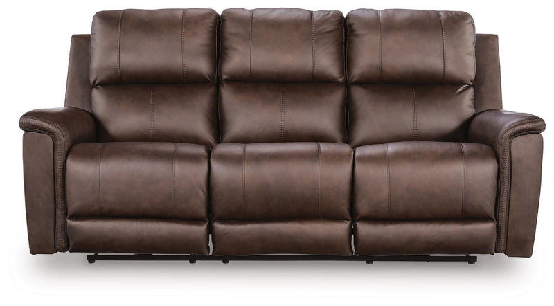 Ashley Furniture Bleckley reclining living room set with sofa and loveseat, shown with head-on view of plush upholstery and reclining features.