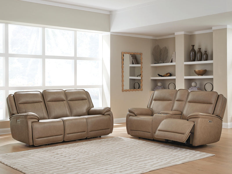 Ashley Furniture Glencroft reclining living room set with sofa and loveseat, featuring plush cushions and modern design.