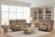 Ashley Furniture Glencroft reclining living room set with sofa and loveseat, featuring plush cushions and neutral upholstery.