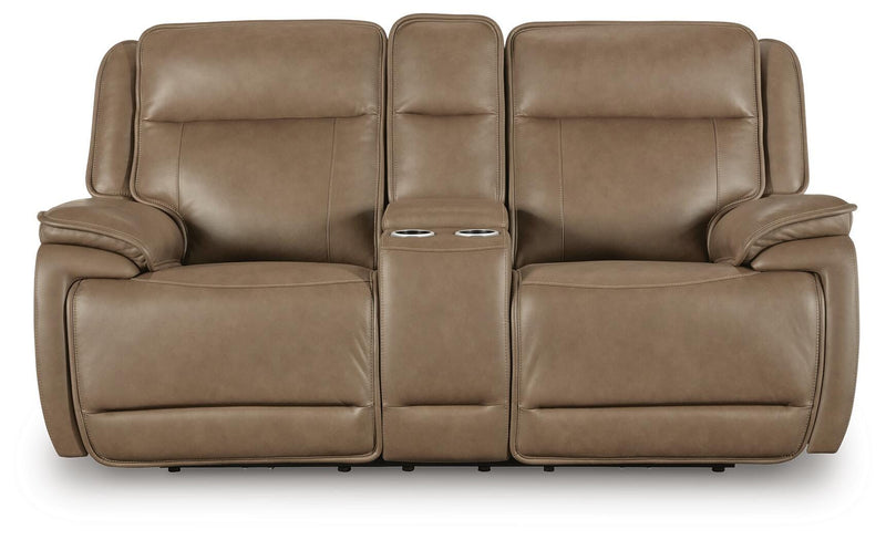 Ashley Furniture Glencroft reclining living room set featuring a sectional sofa with plush cushions and reclining features.