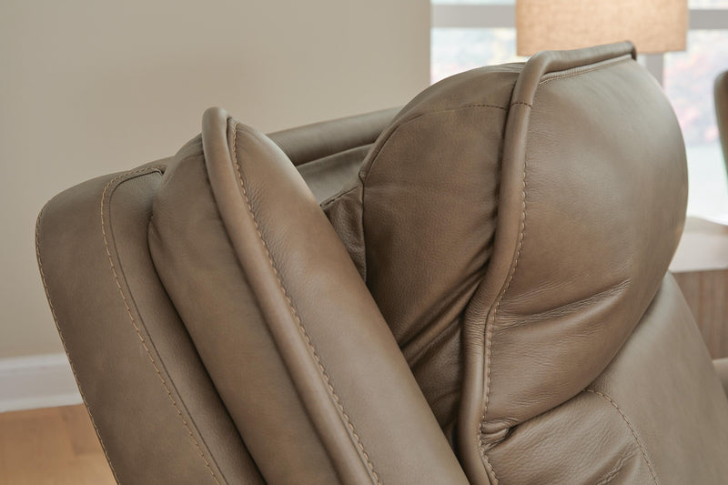 Ashley Furniture Glencroft reclining living room set featuring a sofa and loveseat with plush cushions and reclining features.