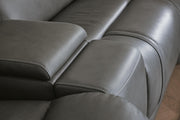 Ashley Furniture 5Z Pittson power reclining sectional loveseat with console, fabric upholstery, and plush cushions.