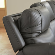 Ashley Furniture 5Z Pittson power reclining sectional loveseat with console, showing plush fabric and modern design.