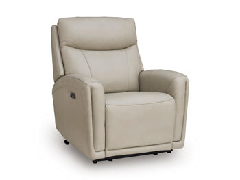 Ashley Furniture Pincara Power AutoGlide Recliner with closed position, featuring plush upholstery and ergonomic design.