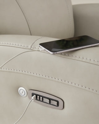 Ashley Furniture Pincara Power AutoGlide Recliner with heat, massage, and USB charging features in a plush, upholstered design.