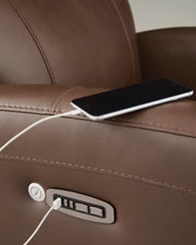Ashley Furniture Pincara Power AutoGlide Recliner with heat, massage features, USB port, and plush upholstery.