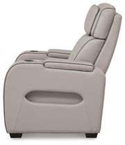 Ashley Furniture Boyington living room set with sofa and armchair, featuring neutral upholstery and wooden legs.