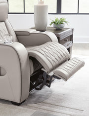 Ashley Furniture Boyington living room set with plush sofa and armchair, featuring neutral upholstery and modern design.