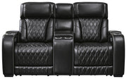 Ashley Furniture Boyington living room set with sofa and armchair, shown from head-on view in a modern living space.