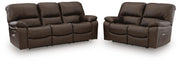 Ashley Furniture Leesworth living room set with plush sofa and armchair, featuring neutral fabric and modern design.