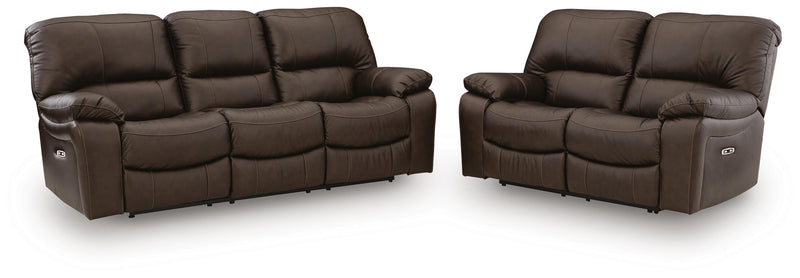 Ashley Furniture Leesworth living room set with plush sofa and armchair, featuring neutral fabric and modern design.