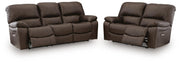 Ashley Furniture Leesworth living room set with sofa, loveseat, and armchair in a stylish fabric upholstery.