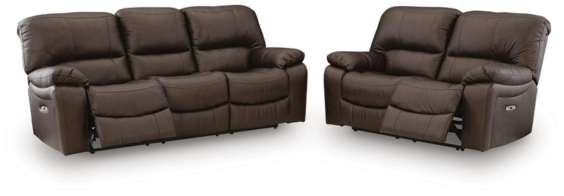 Ashley Furniture Leesworth living room set with sofa, loveseat, and armchair in a stylish fabric upholstery.