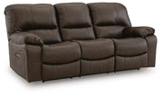 Ashley Furniture Leesworth living room set with sofa and armchair, featuring neutral upholstery and modern design, viewed from an angle.
